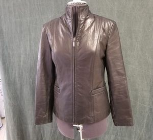 Cole Haan black leather jacket